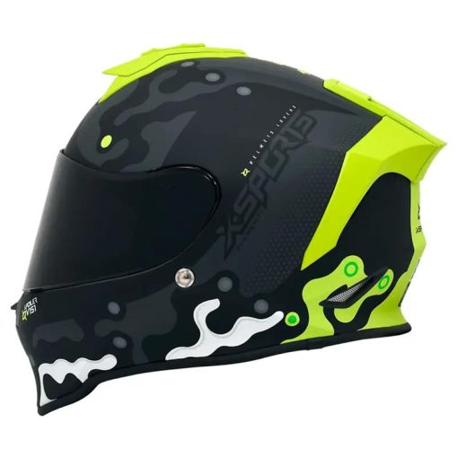 Casco X-Sports V151 Elementi Gris Amarillo Mate