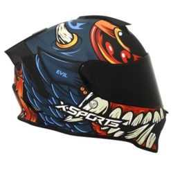 Casco X Sports V151 Evil Azul Mate21 copia - Punto Llantas 1