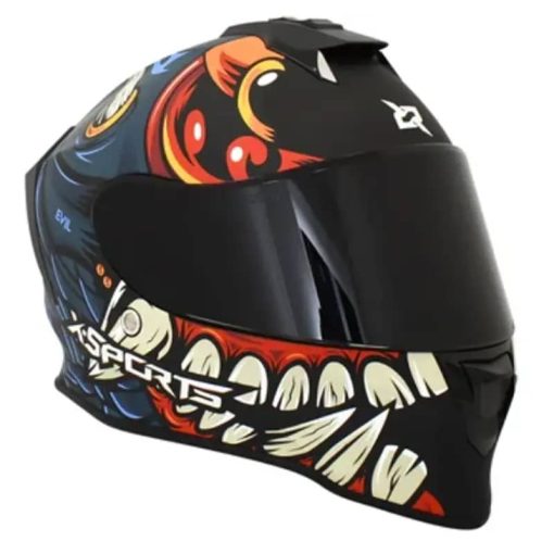 Casco X-Sports V151 Evil Azul Mate - Image 4
