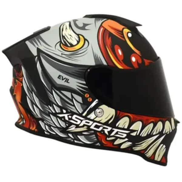 Casco X Sports V151 Evil Gris Mate21 Copia - Punto Llantas 2