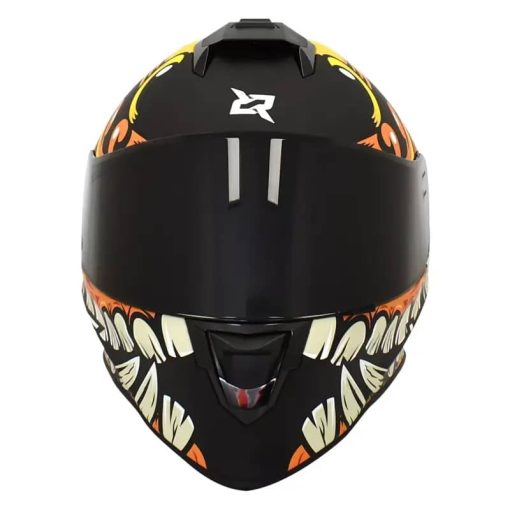 Casco X-Sports V151 Evil Verde Naranja Mate - Image 4