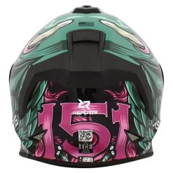 Casco X Sports V151 Evil Verde Rosa Brillo11 copia - Punto Llantas 2