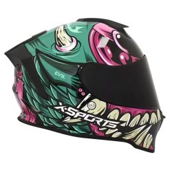 Casco X Sports V151 Evil Verde Rosa Brillo21 copia - Punto Llantas 1