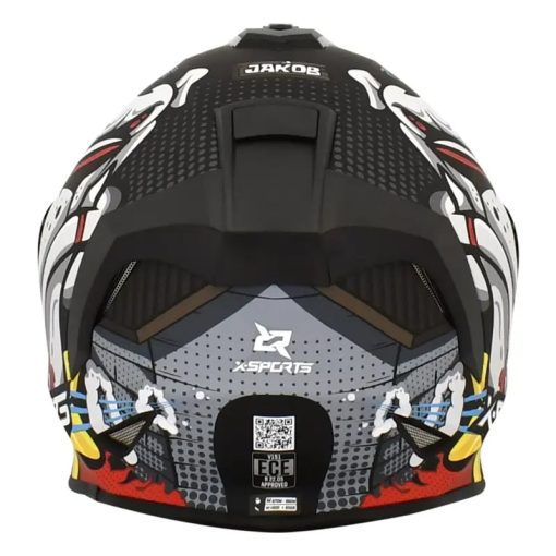 Casco X-Sports V151 Jakob Gris Rojo Mate - Image 4