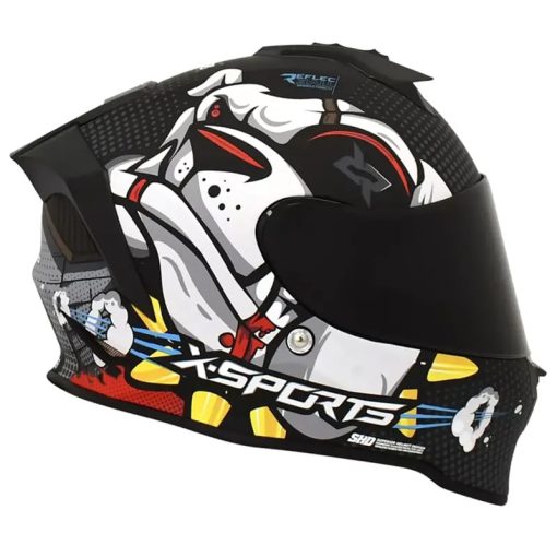 Casco X-Sports V151 Jakob Gris Rojo Mate - Image 2