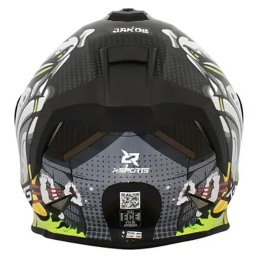 Casco X-Sports V151 Jakob Gris Verde Brillo - Image 5