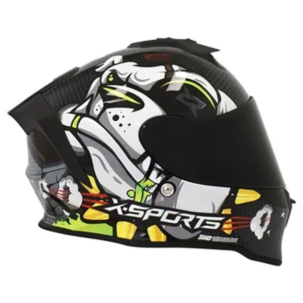 Casco X Sports V151 Jakob Gris Verde Brillo21 Copia - Punto Llantas 2
