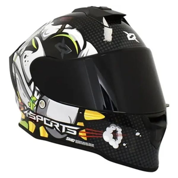 Casco X Sports V151 Jakob Gris Verde Brillo31 Copia - Punto Llantas 3