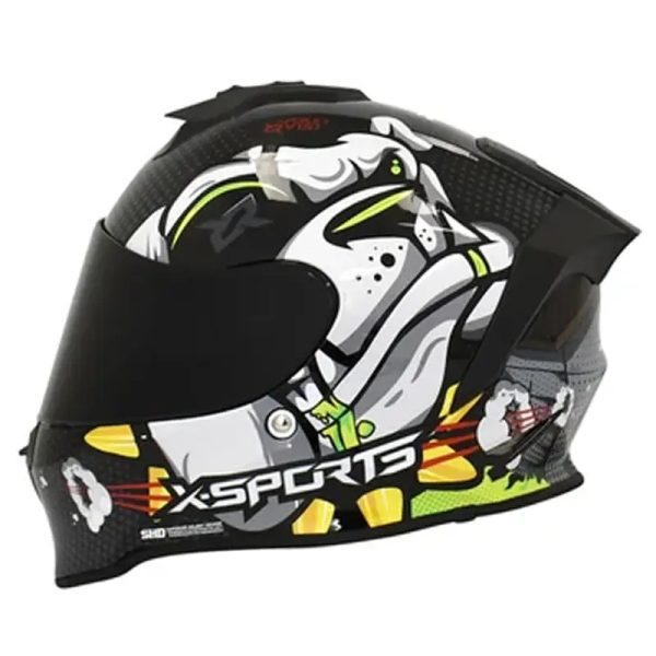 Casco X Sports V151 Jakob Gris Verde Brillo51 Copia - Punto Llantas 1