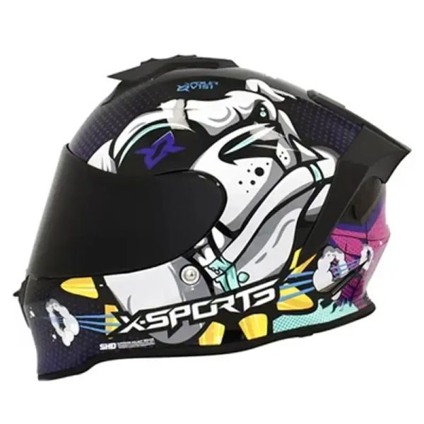 Casco X Sports V151 Jakob Morado Brillo3 11 Copia - Punto Llantas 1