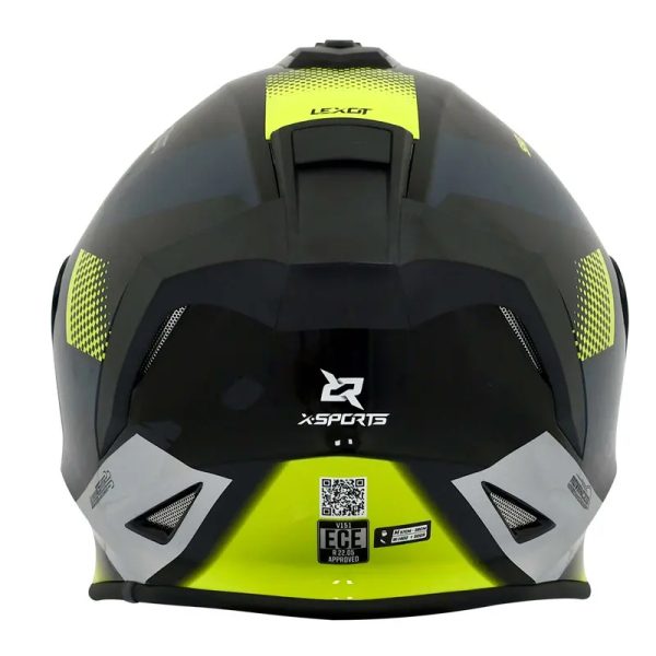 Casco X Sports V151 Lexot Negro Azul Amarillo Neon Brillo1 11 Copia - Punto Llantas 4