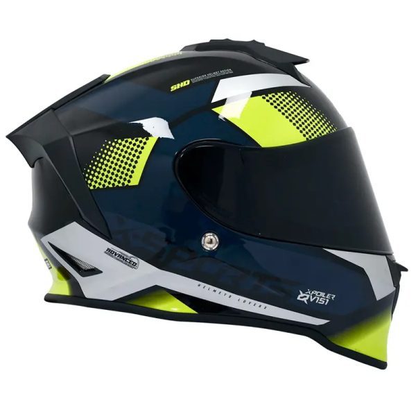 Casco X Sports V151 Lexot Negro Azul Amarillo Neon Brillo2 11 Copia - Punto Llantas 3