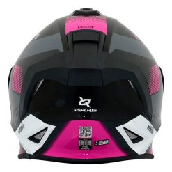 Casco X Sports V151 Lexot Negro Rosa Brillo11 copia - Punto Llantas 3