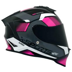 Casco X Sports V151 Lexot Negro Rosa Brillo21 copia - Punto Llantas 1