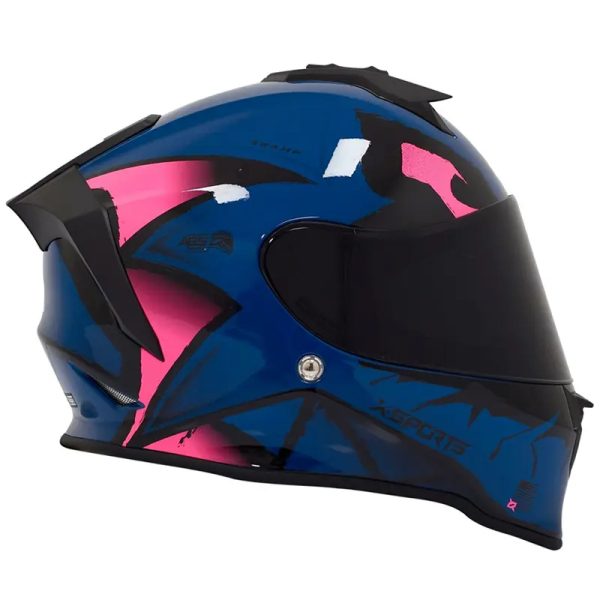 Casco X Sports V151 Swamp Azul Rosa Brillo21 Copia - Punto Llantas 2