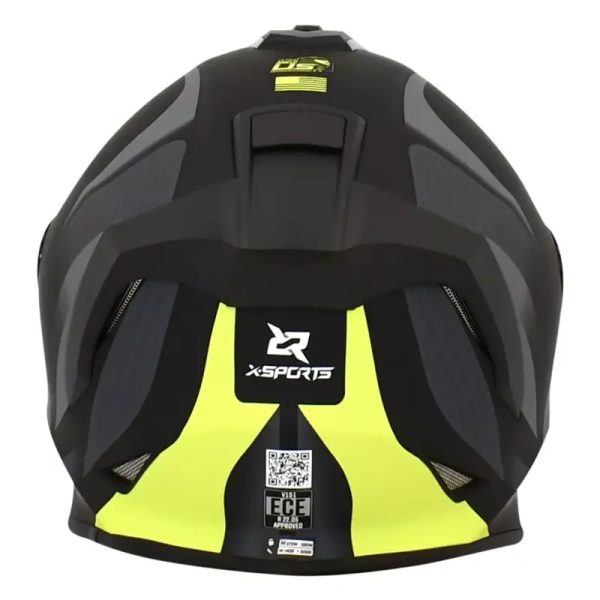 Casco X Sports V151 Track Amarillo Mate11 Copia - Punto Llantas 3