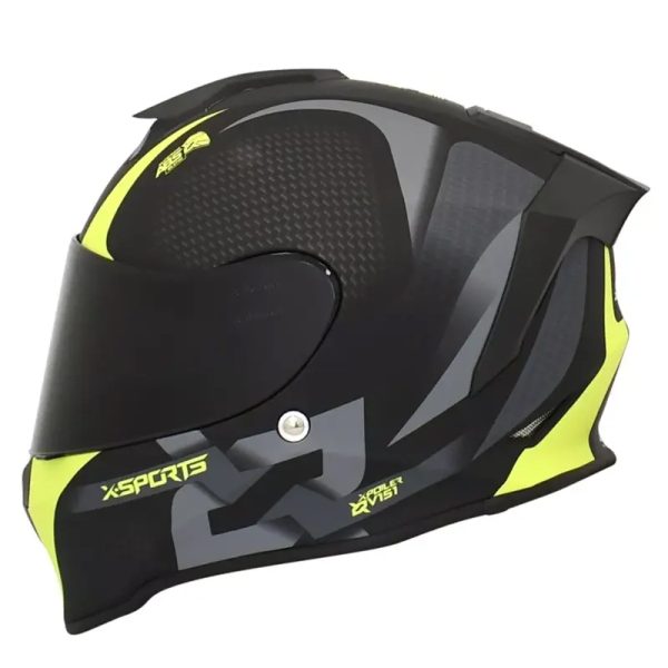 Casco X Sports V151 Track Amarillo Mate41 Copia - Punto Llantas 1