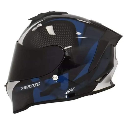 Casco X-Sports V151 Track Azul Brillo