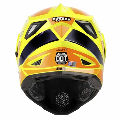 Casco Hro Mx330 Dv Light Amarillo Brillante Naranja - Image 3