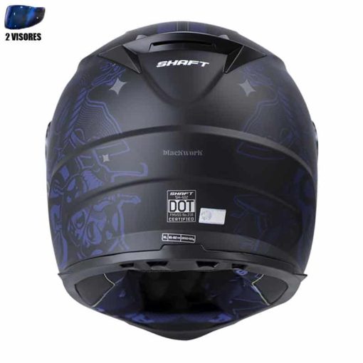 Casco Shaft 502 + Obsequio Blackwork Negro Mate Azul Navy - Image 4