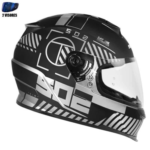 Casco Shaft 502 + Obsequio Crossline Gris Mate Negro - Image 2