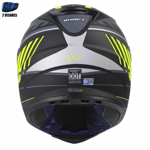 Casco Shaft 502 + Obsequio Gaze Negro Mate Amarillo - Image 3