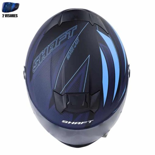 Casco Shaft 502 + Obsequio Olaf Negro Mate Azul - Image 6
