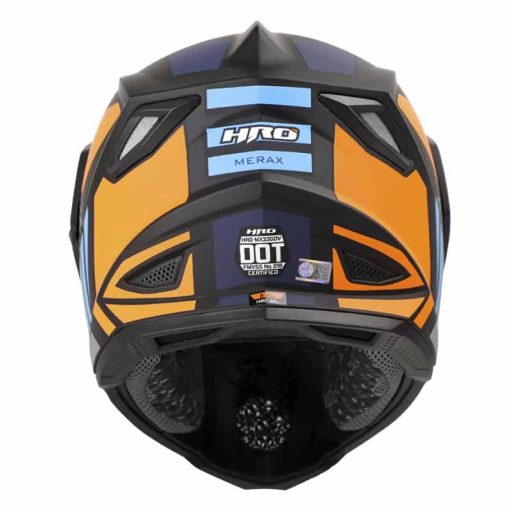Casco Hro Mx330 Dv Merax Negro Mate Azul - Image 3