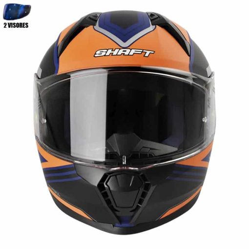 Casco Shaft 560 + Obsequio Cesio Azul Navy Mate Naranja - Image 5