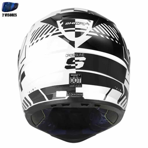 Casco Shaft 502 + Obsequio Crossline Negro Brillo Blanco - Image 4