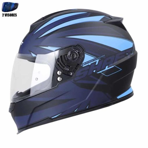 Casco Shaft 502 + Obsequio Olaf Negro Mate Azul