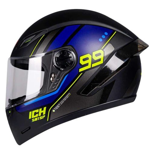 Casco Ich 501Sp Tuss Negro Mate Azul Oscuro