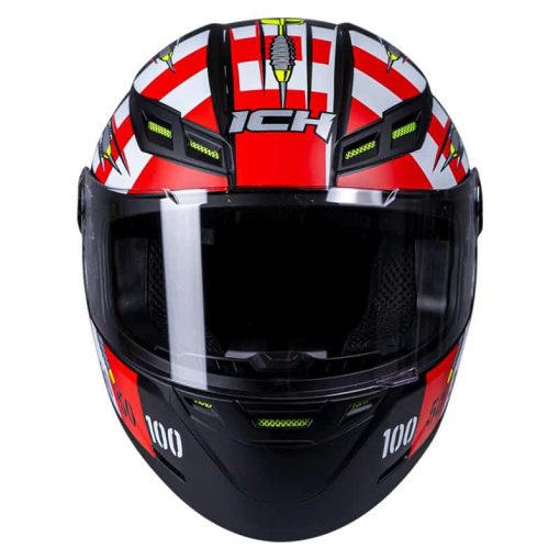 Casco Ich 501Sp Bullseye Negro Mate Rojo - Image 3