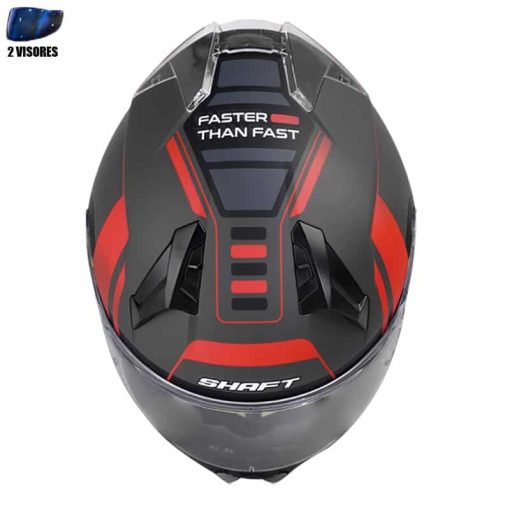 Casco Shaft 560 + Obsequio Flush Gris Mate Rojo - Image 3