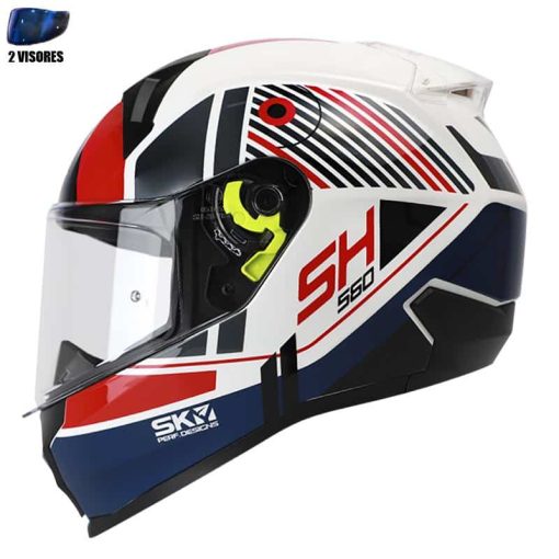 Casco Shaft 560 + Obsequio Viztro Blanco Brillo Rojo