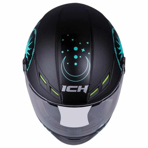 Casco Ich 501Sp Ofiuco Negro Mate Turquesa - Image 4