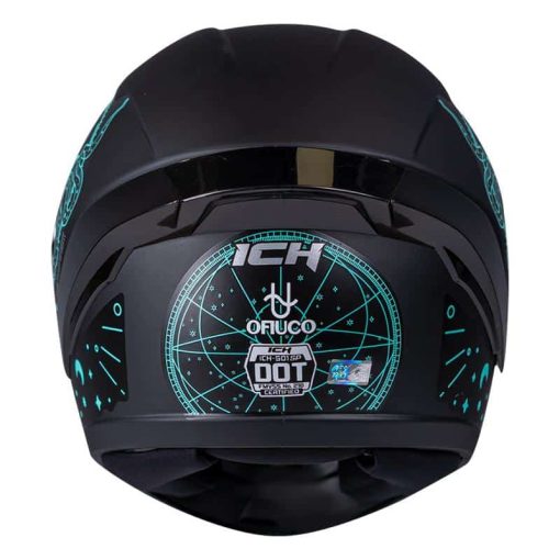 Casco Ich 501Sp Ofiuco Negro Mate Turquesa - Image 3
