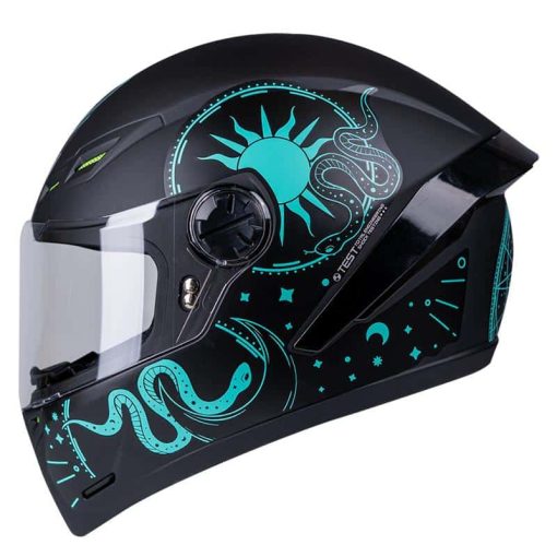 Casco Ich 501Sp Ofiuco Negro Mate Turquesa