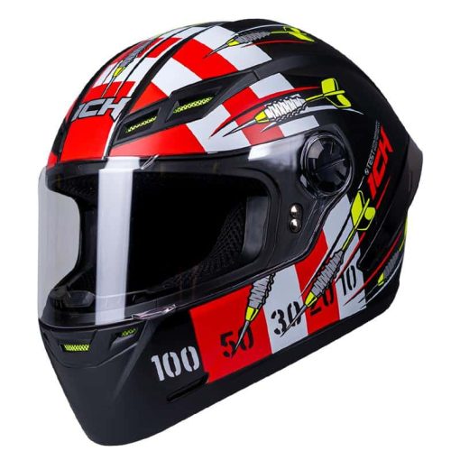 Casco Ich 501Sp Bullseye Negro Mate Rojo - Image 2