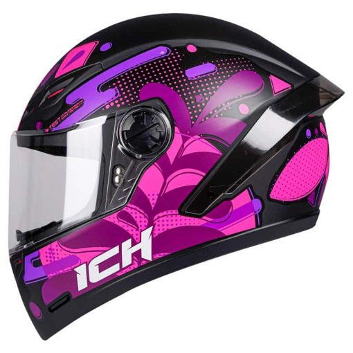 Casco Ich 501Sp Sunflower Negro Mate Fucsia