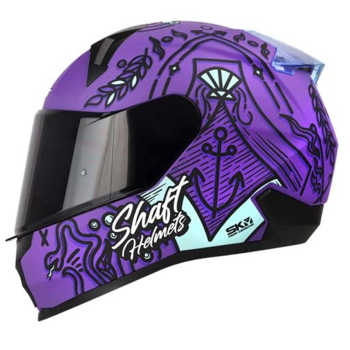 Casco Shaft 560 Marine Morado Turquesa Mate