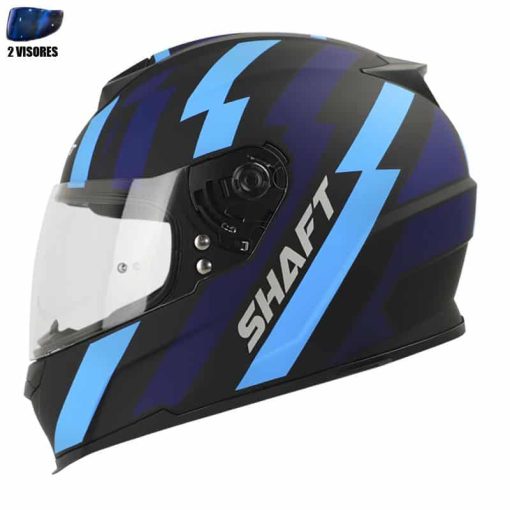 Casco Shaft 502 + Obsequio C-Ray Negro Mate Azul