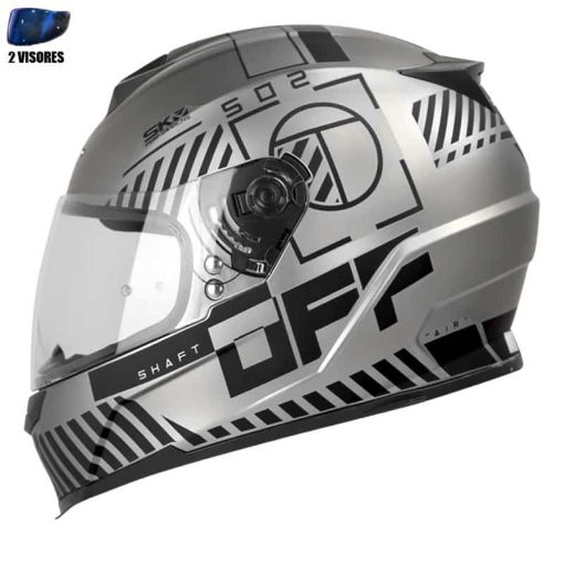Casco Shaft 502 + Obsequio Crossline Gris Mate Negro