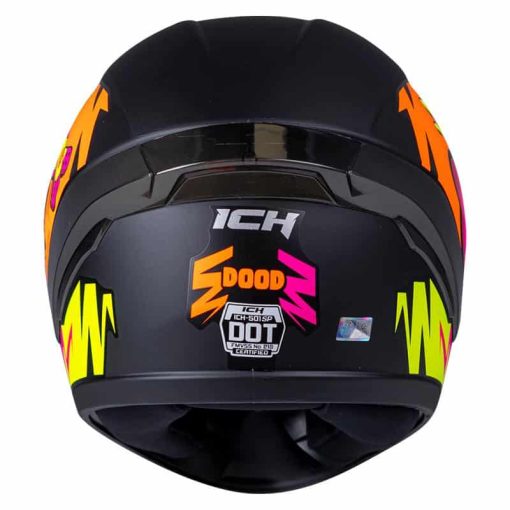 Casco Ich 501Sp Dood Negro Mate Naranja - Image 4