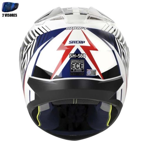 Casco Shaft 560 + Obsequio Sherp Blanco Brillo Azul Navy - Image 2