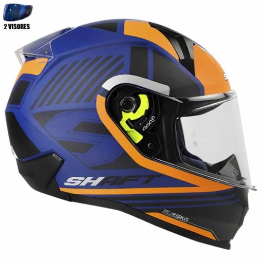 Casco Shaft 560 + Obsequio Cesio Azul Navy Mate Naranja - Image 2