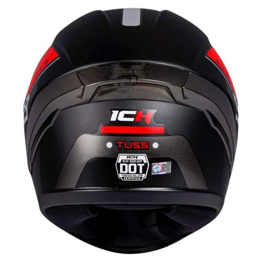 Casco Ich 501Sp Tuss Negro Mate Rojo - Image 2