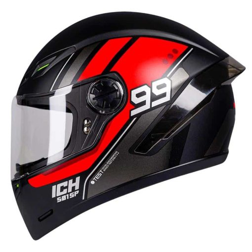 Casco Ich 501Sp Tuss Negro Mate Rojo