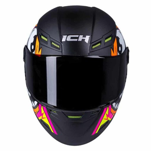 Casco Ich 501Sp Dood Negro Mate Naranja - Image 3