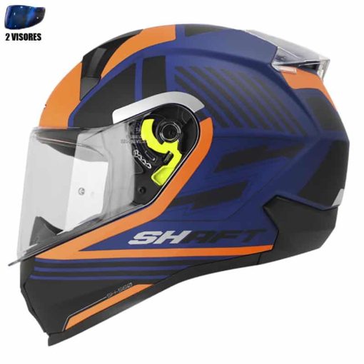Casco Shaft 560 + Obsequio Cesio Azul Navy Mate Naranja